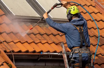 Démoussage et hydrofuge de toiture à Valeins